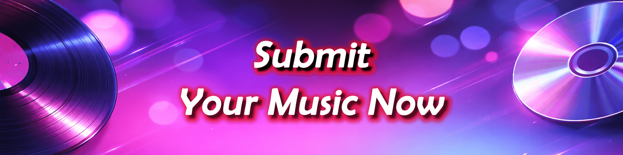 Neon music themed banner background for artists and DJs submitting music to Ore Stone Radio